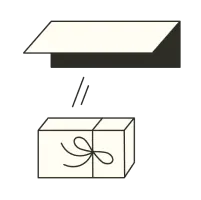 Illustration of package coming through mail slot
